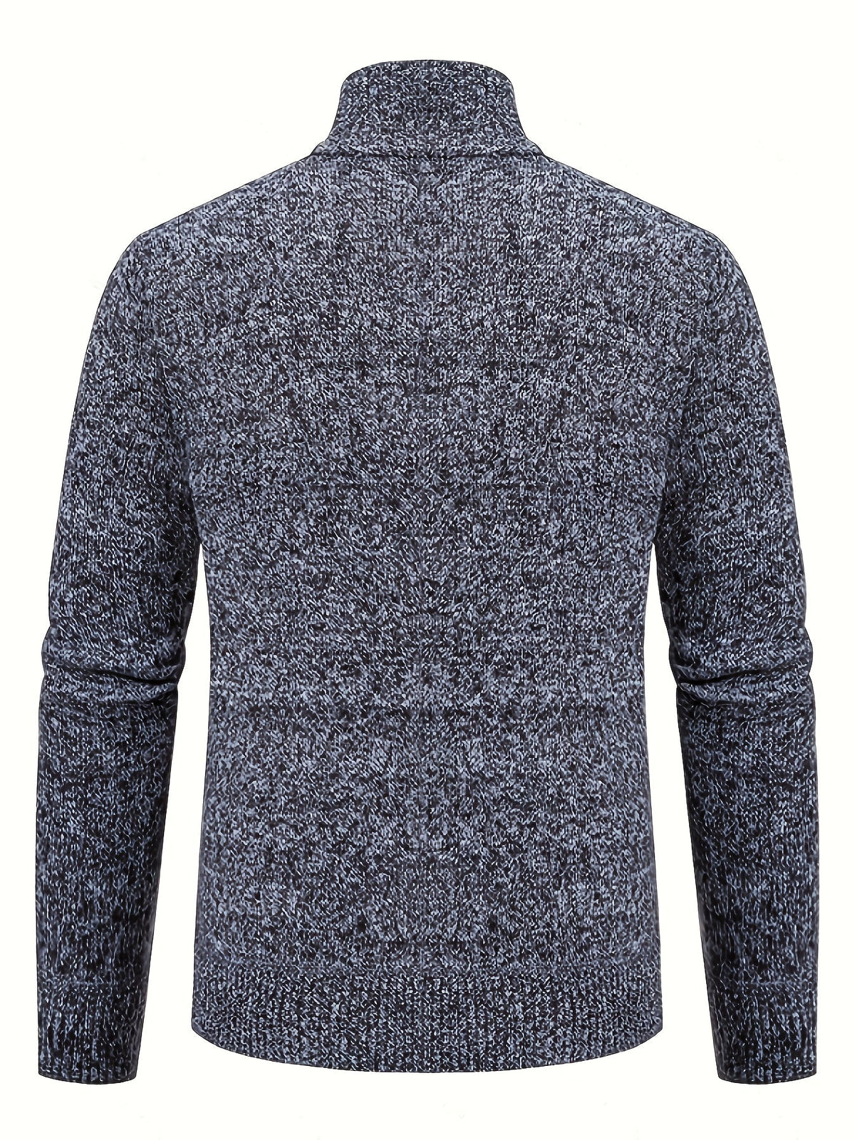 Men's Cable-Knit Stand Collar Full-Zip Cardigan