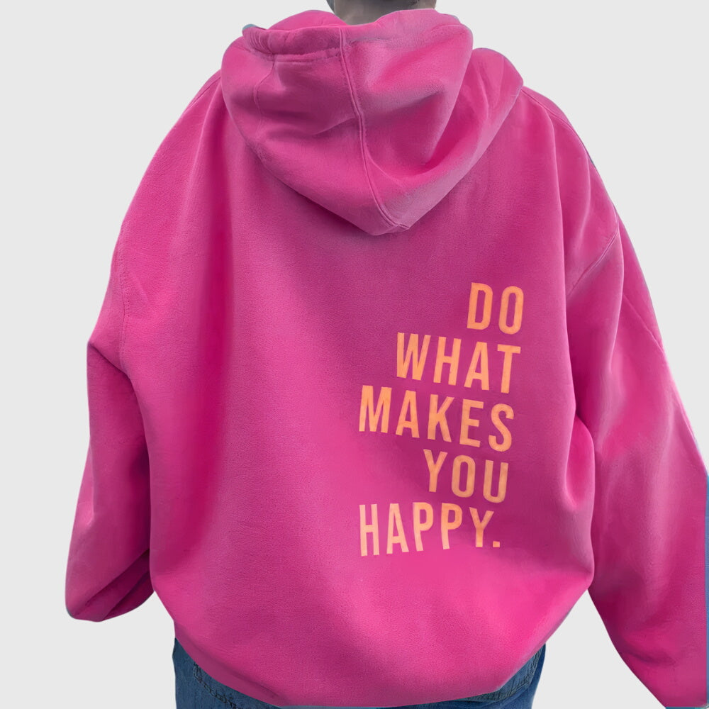 Women's Oversized Statement-Print Hoodie