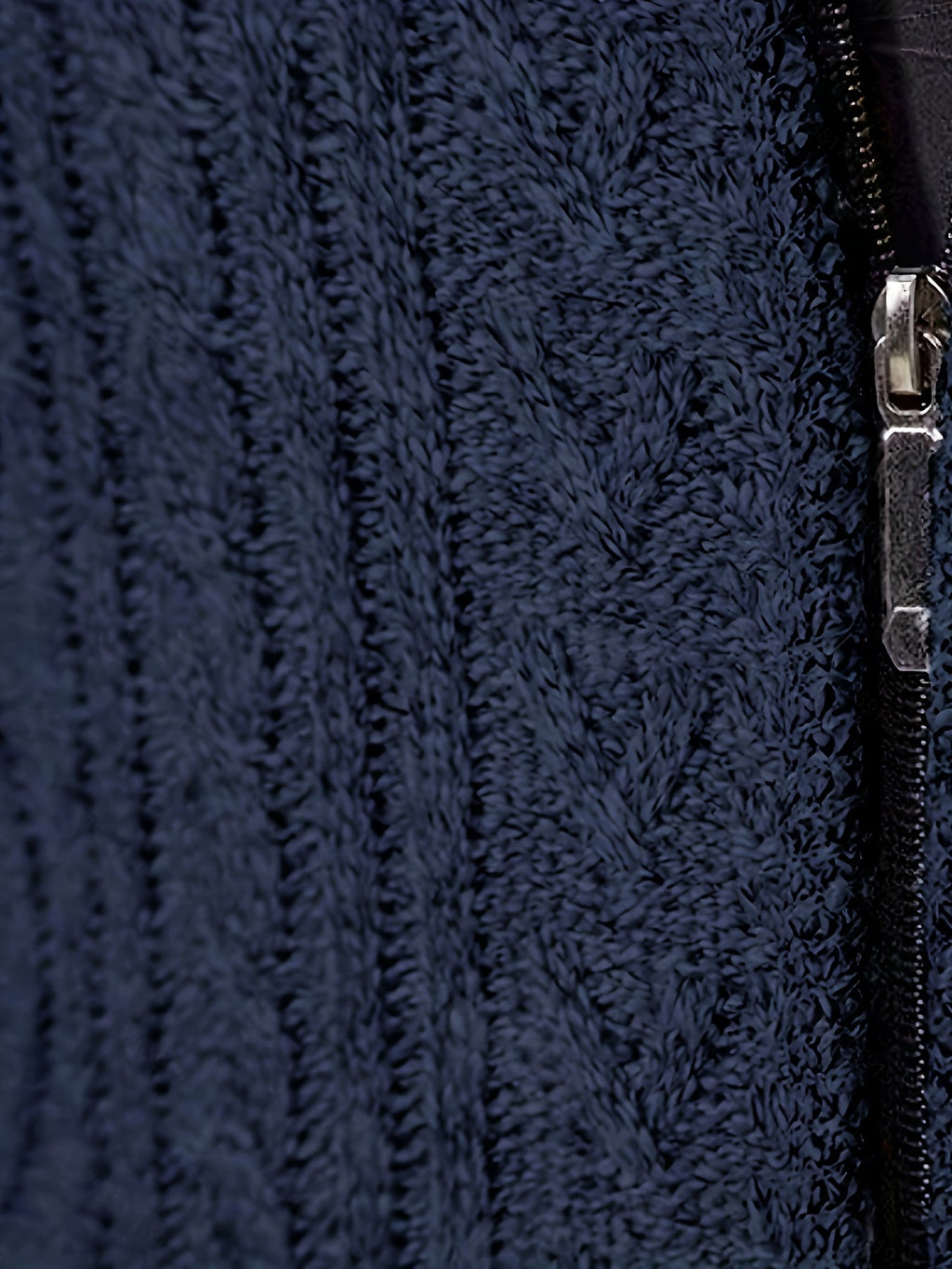 Men's Cable-Knit Stand Collar Full-Zip Cardigan