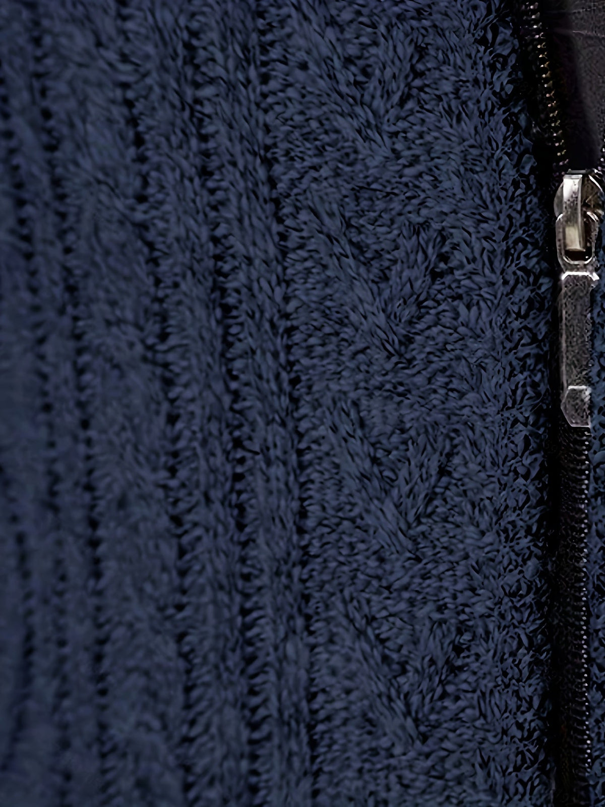 Men's Cable-Knit Stand Collar Full-Zip Cardigan