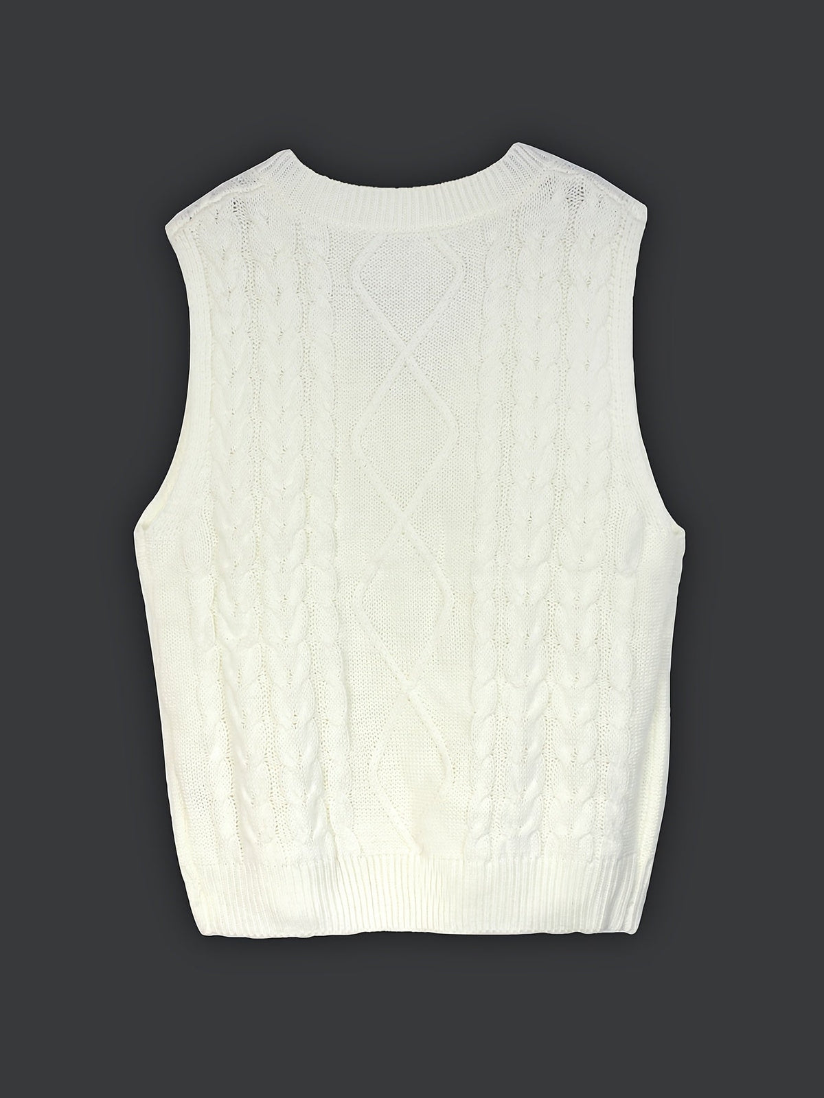 Women's Cable-Knit V-Neck Sweater Vest