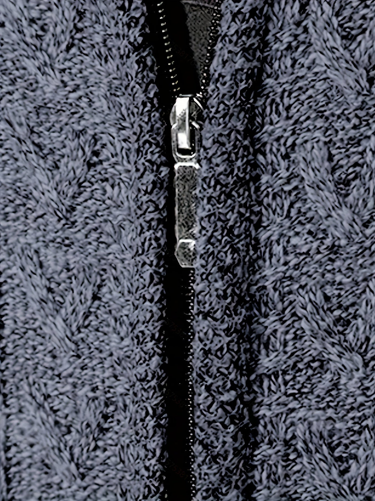 Men's Cable-Knit Stand Collar Full-Zip Cardigan