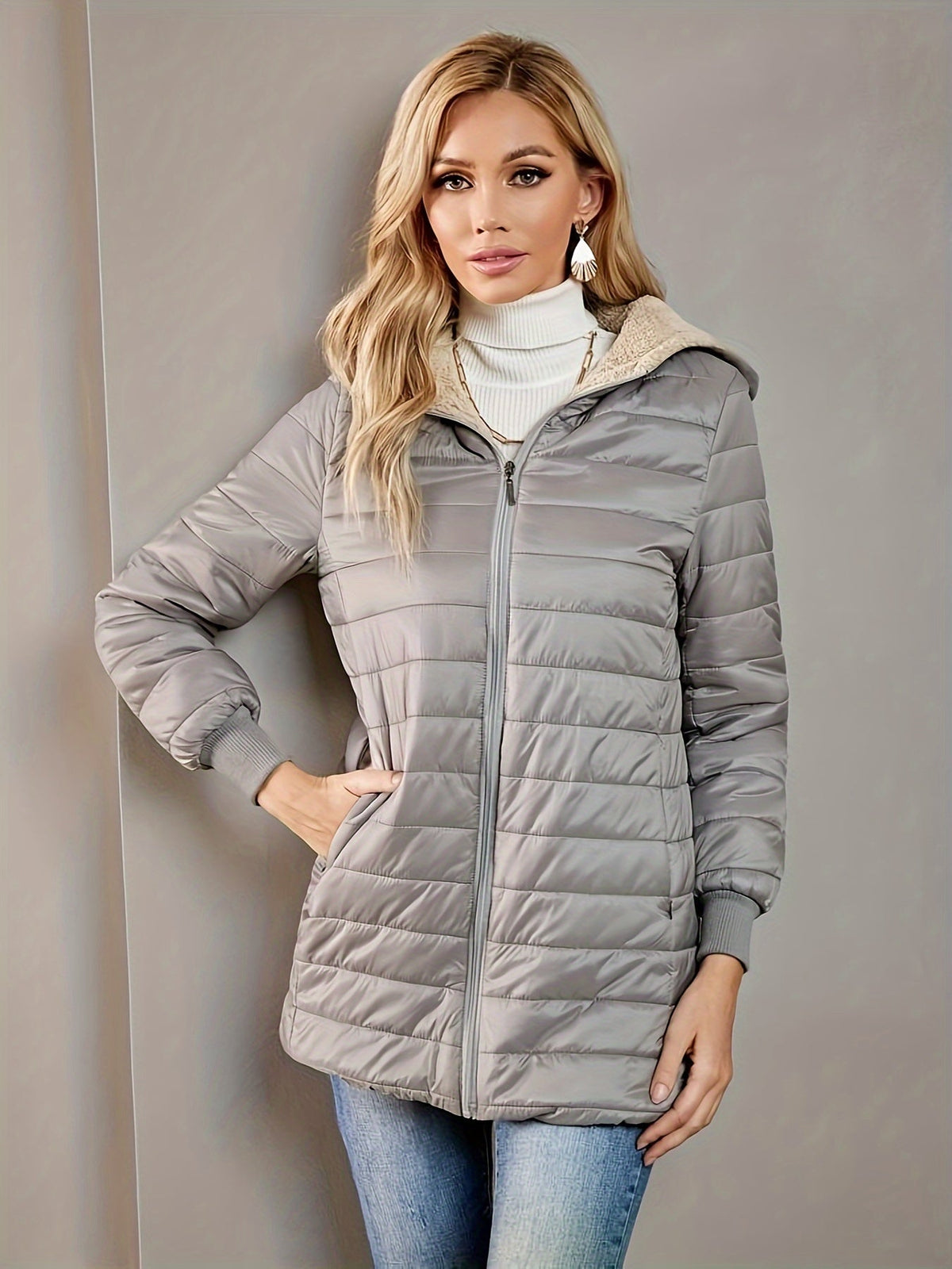 Women's Quilted Longline Coat