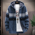 Men's Lightweight Longline Hooded Cardigan - Dark Blue