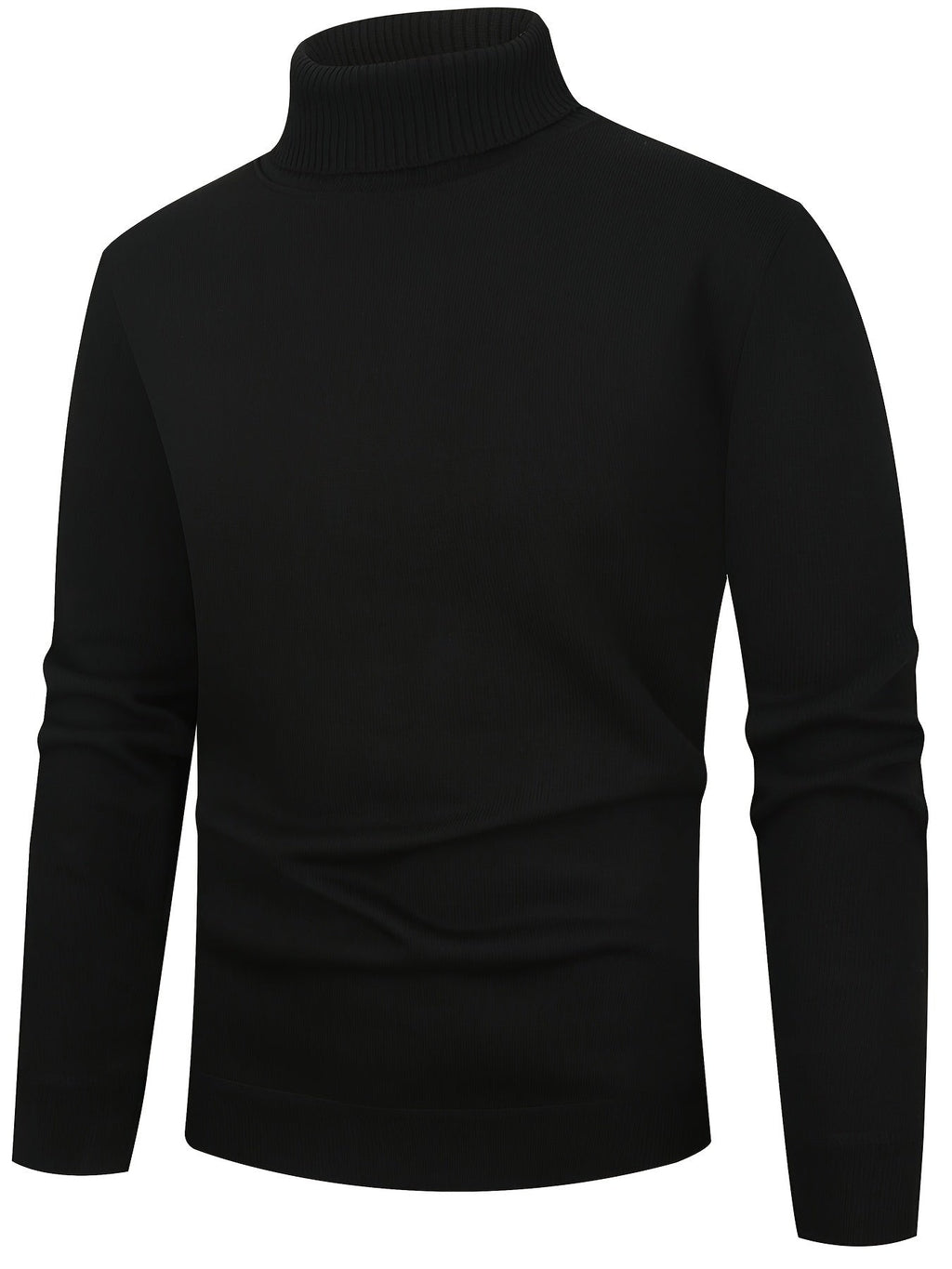 Men's Lined Roll Neck Pullover Sweater - Gray