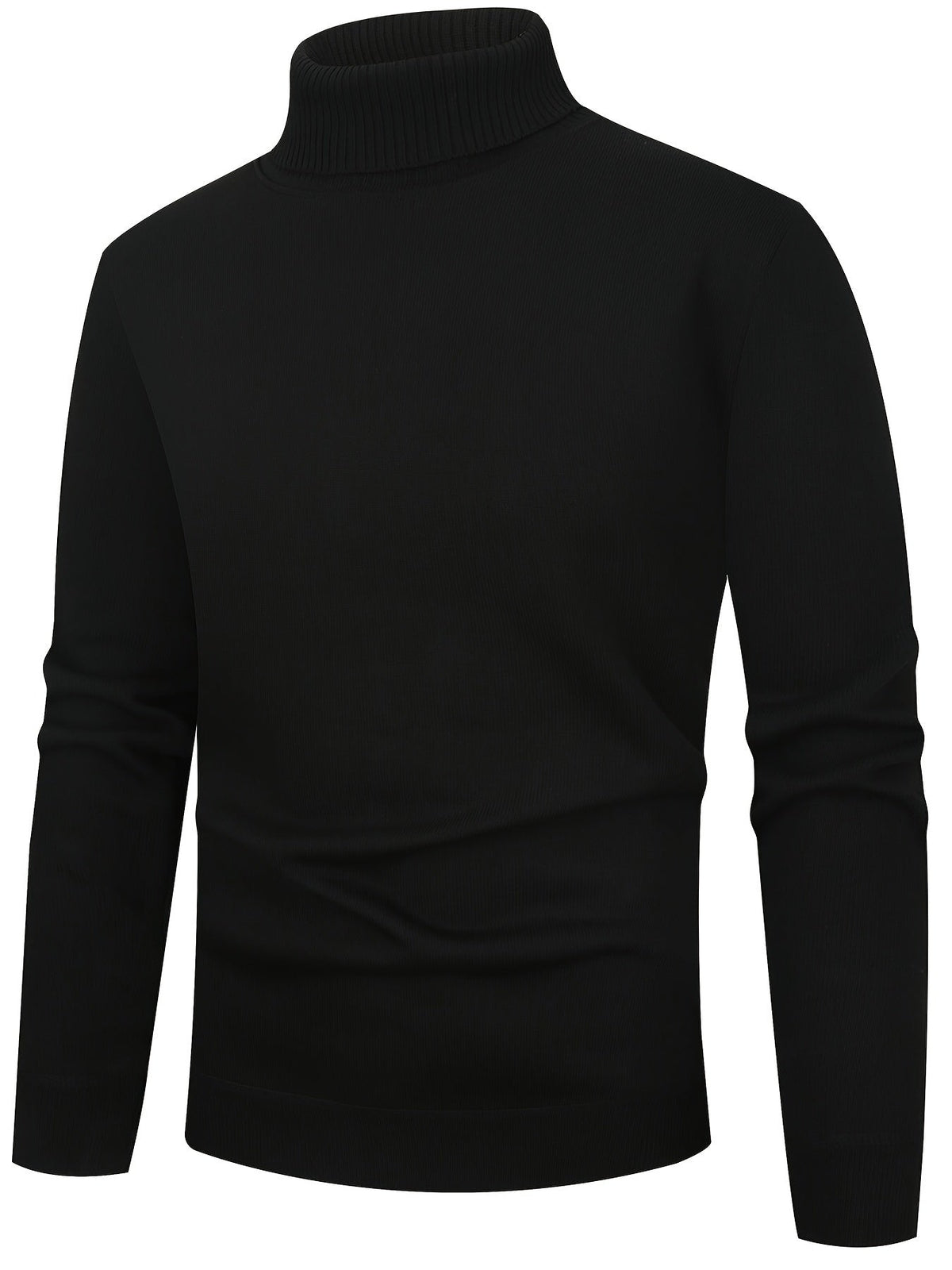 Men's Lined Roll Neck Pullover Sweater - Gray