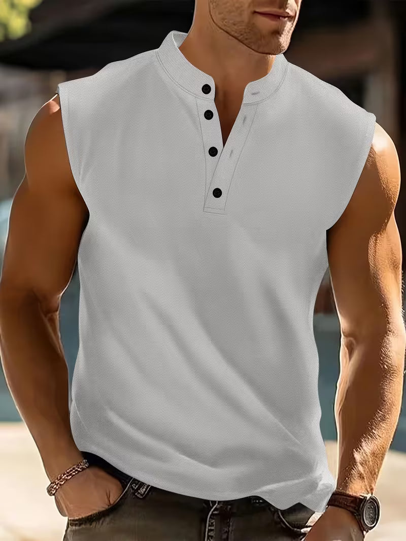 Men's Lightweight Breathable Sleeveless Tee - Gray
