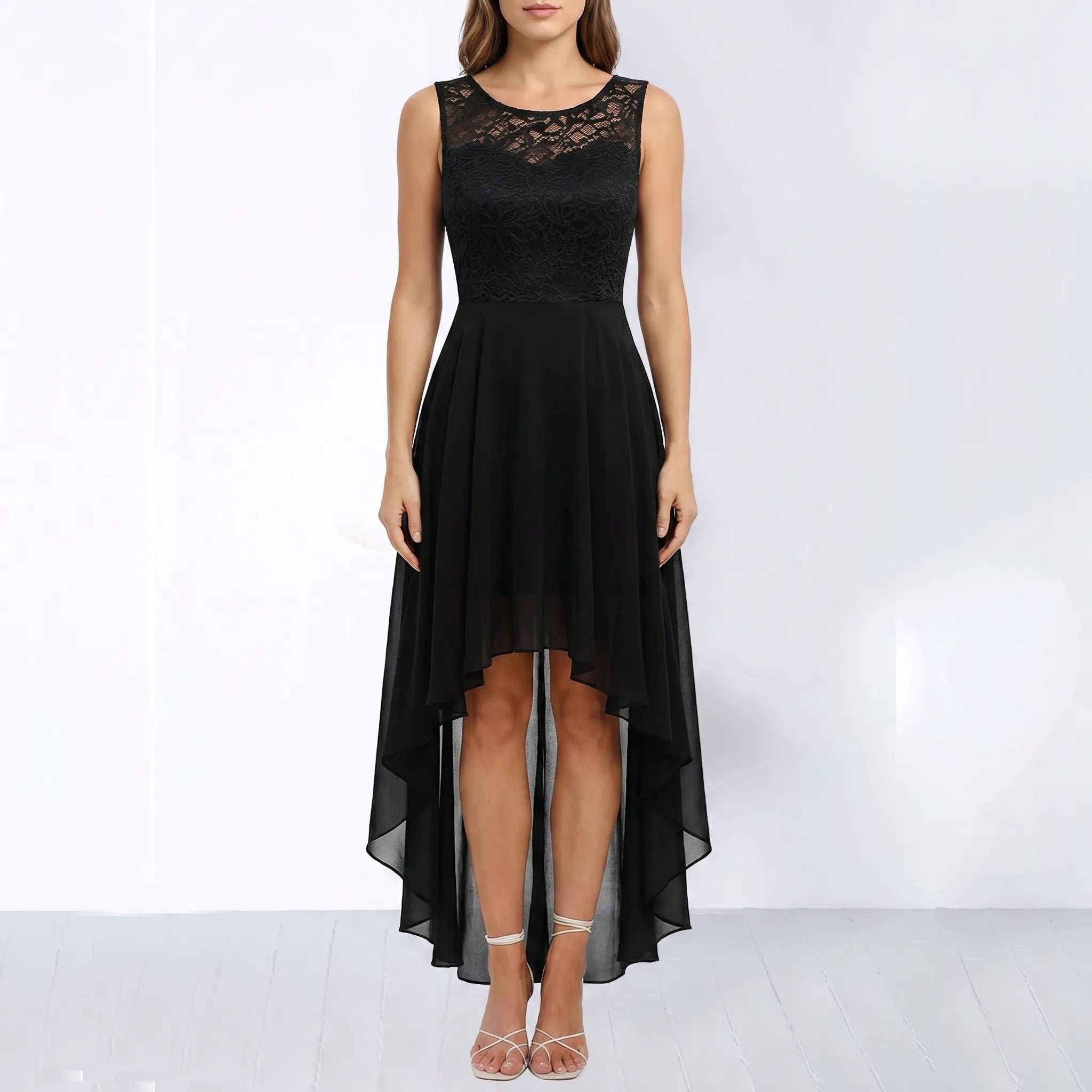 Fit and Flare High-Low Dress