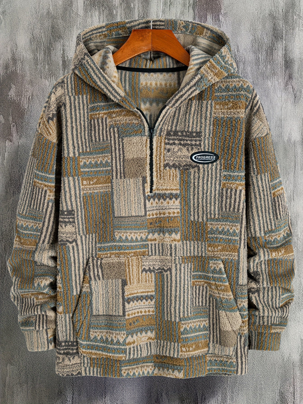 Women's Patterned Plush Quarter-Zip Pullover