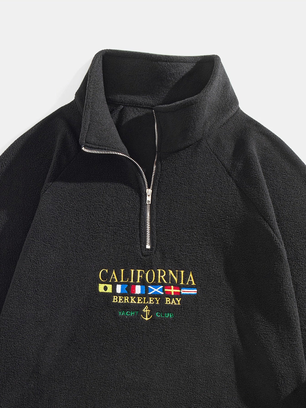 Women's Brushed Quarter-Zip Embroidered Sweatshirt