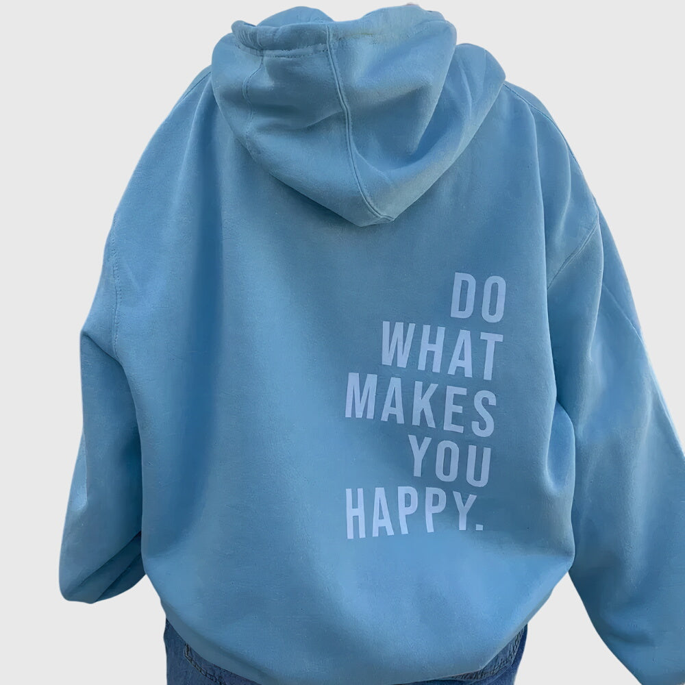 Women's Oversized Statement-Print Hoodie