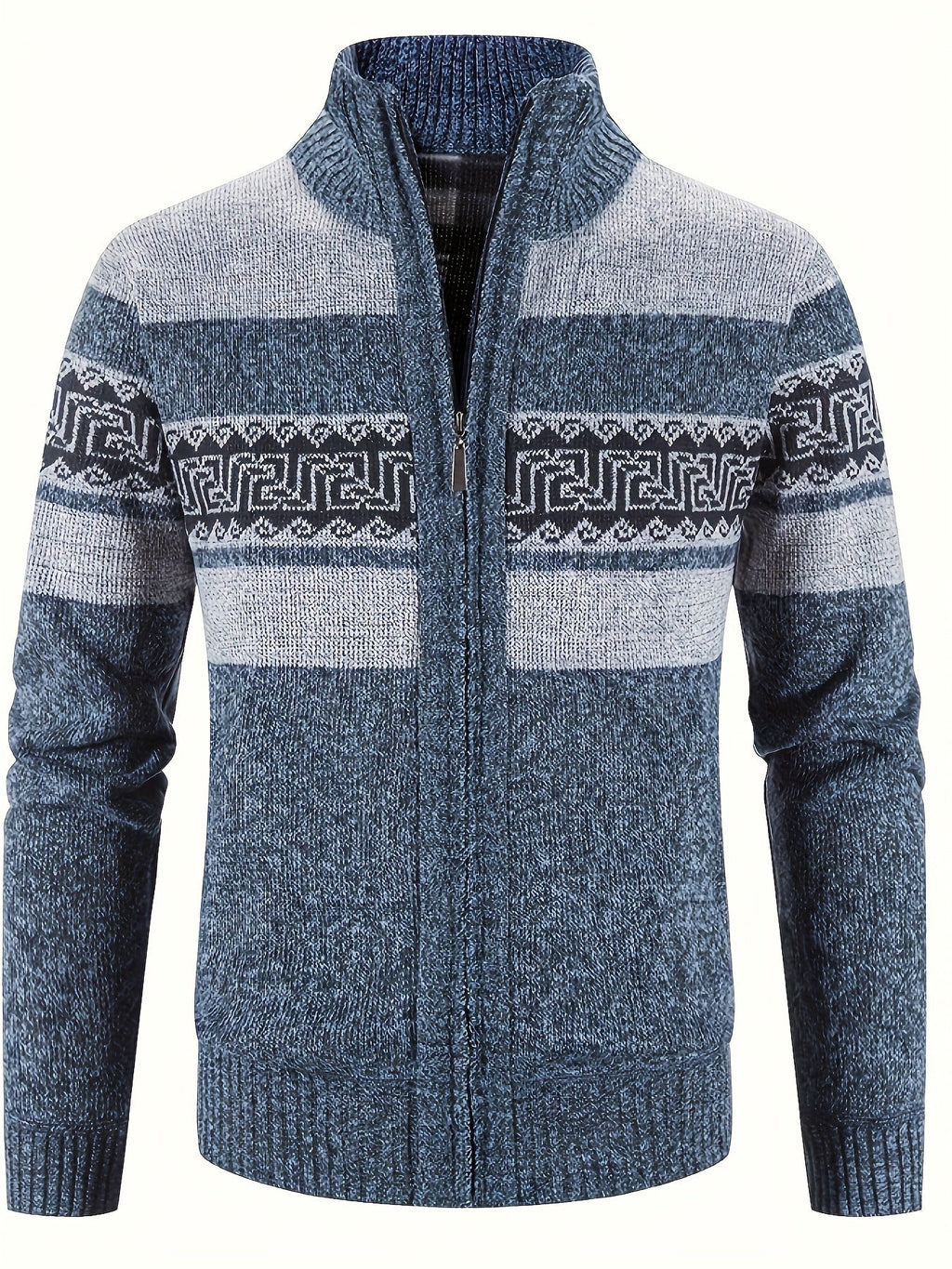 Women's Plush-Lined Full-Zip Stand Collar Cardigan