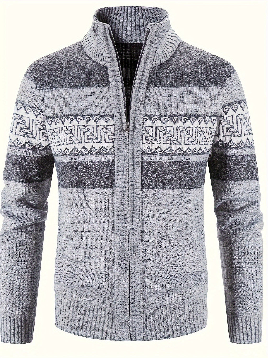 Women's Plush-Lined Full-Zip Stand Collar Cardigan