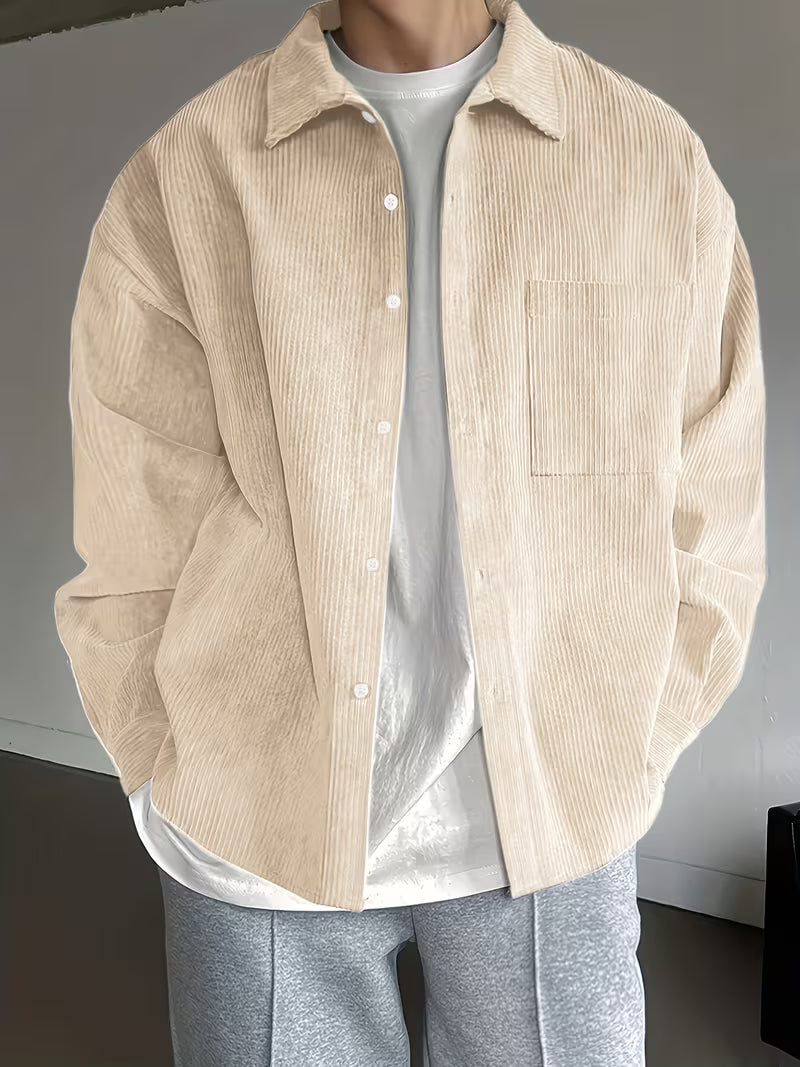 Men's Corduroy Long Sleeve Casual Jacket