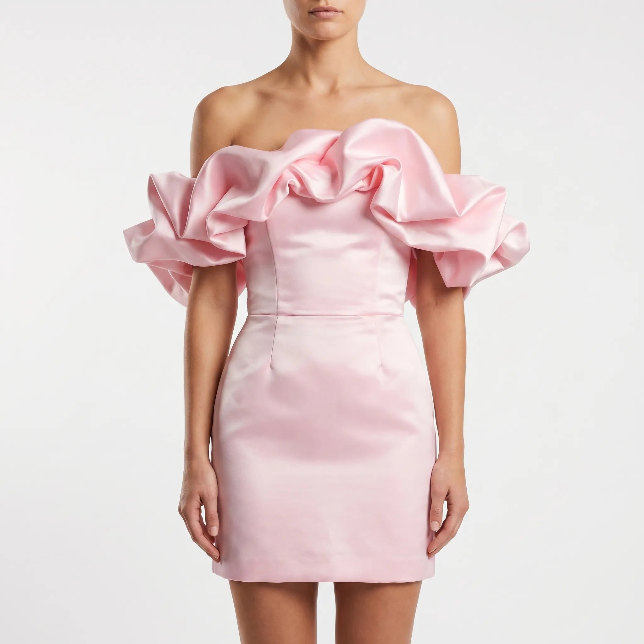 Off-Shoulder Ruffle Mini Dress
