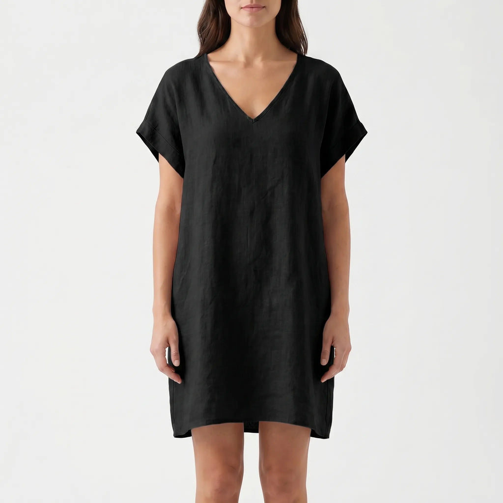 Women's Summer Wrap Midi Dress - Elegant V Neck Sundress