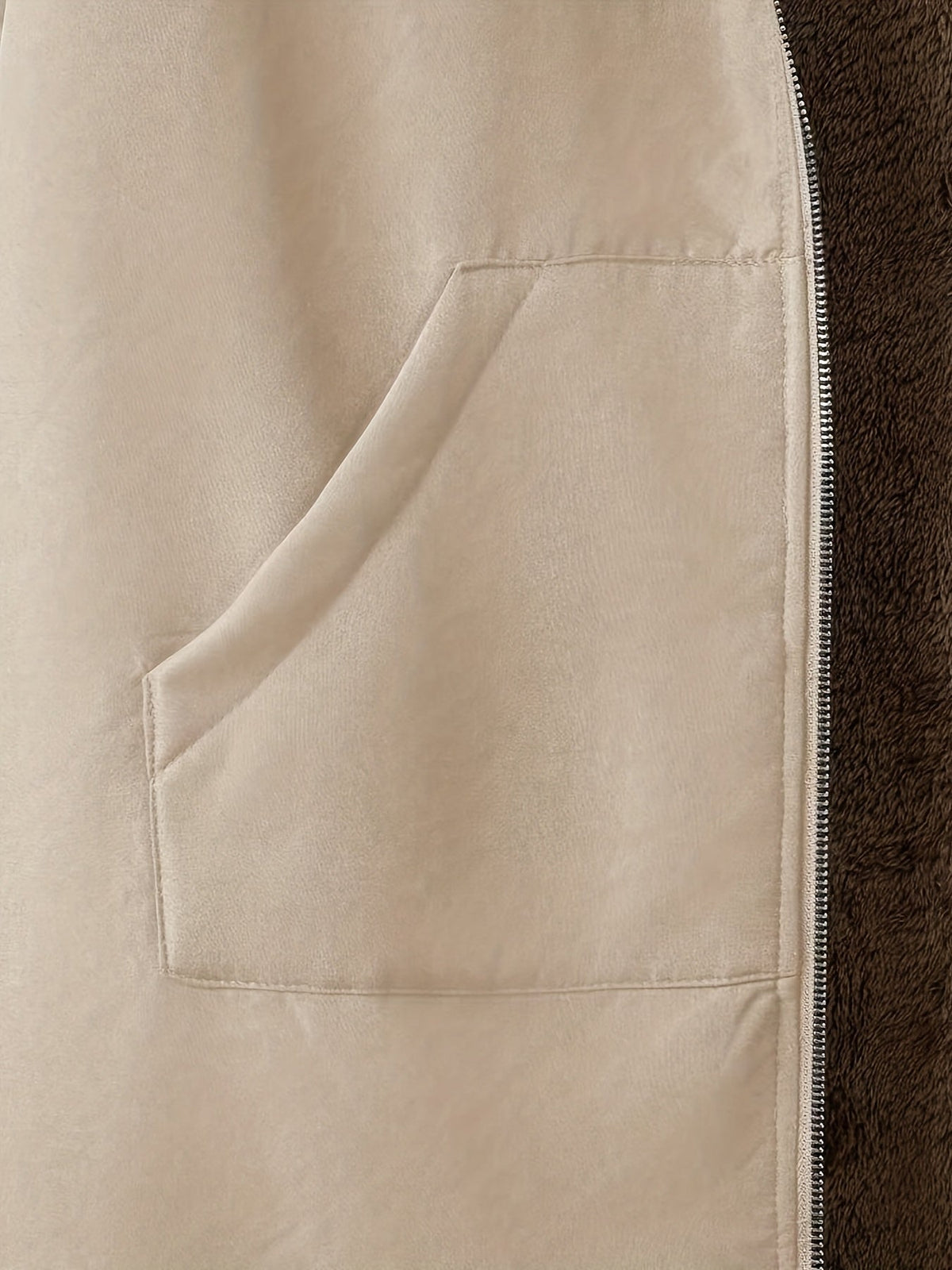 Women's Plush Lined Longline Hooded Zip Coat