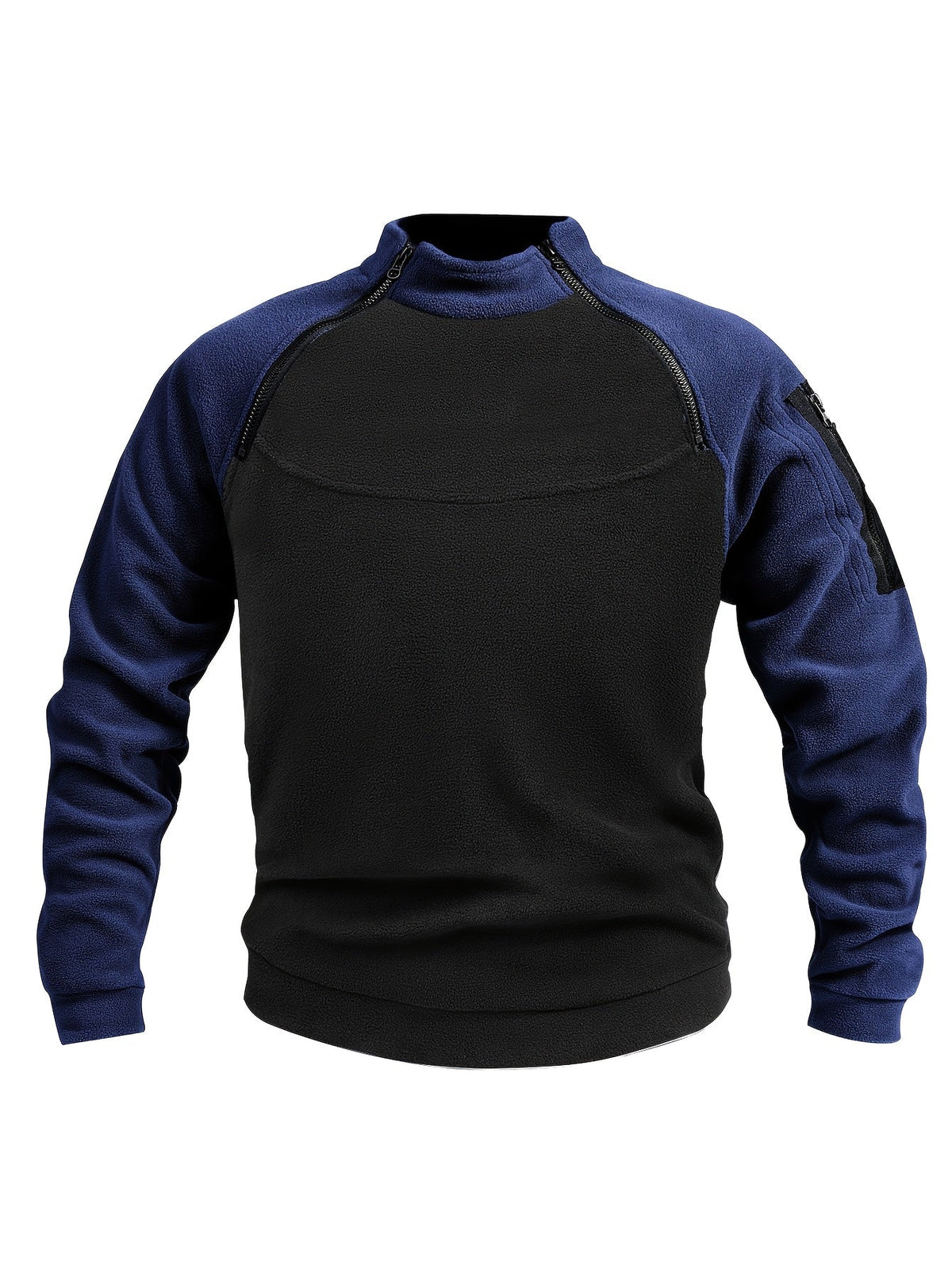 Women's Plush Mock Neck Zip Detail Pullover