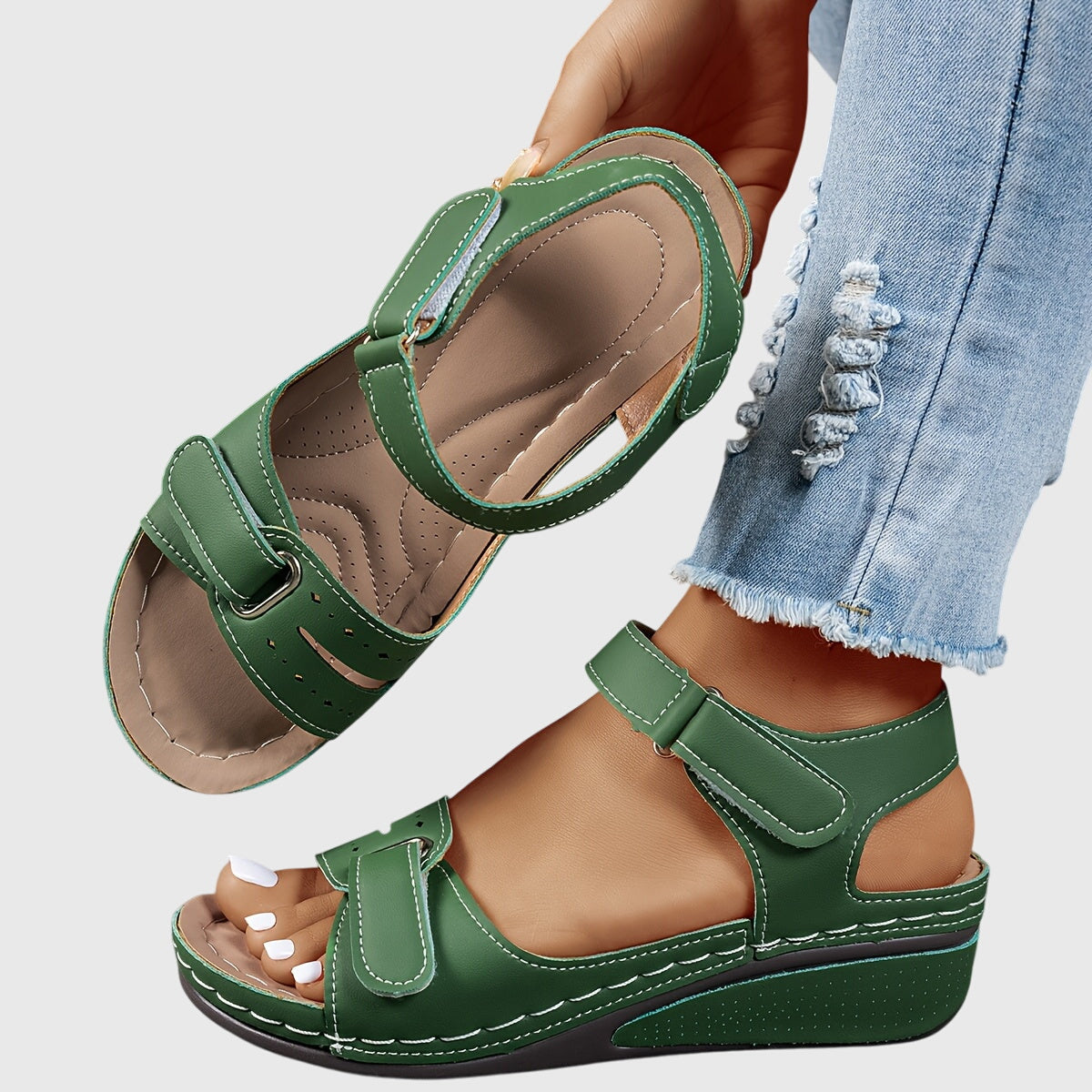 Women's Orthopedic Stretch Comfort Sandals - Green