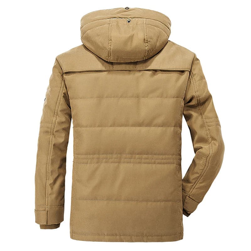 Men's Weather-Resistant Fleece-Lined Multi-Pocket Parka