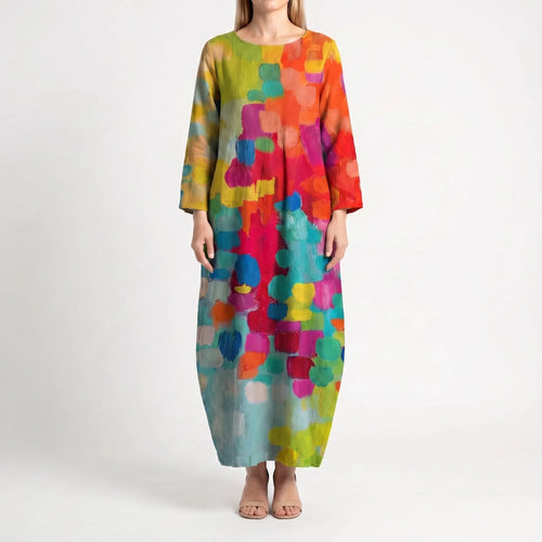 Women’s Abstract Print Maxi Dress