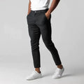 Men's Slim-Fit Chino Trousers - Black