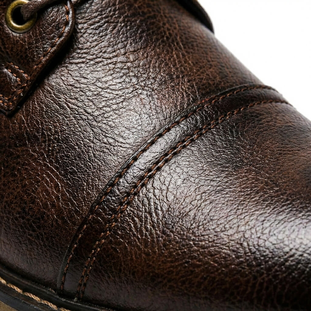 Men's Leather Cap-Toe Boots