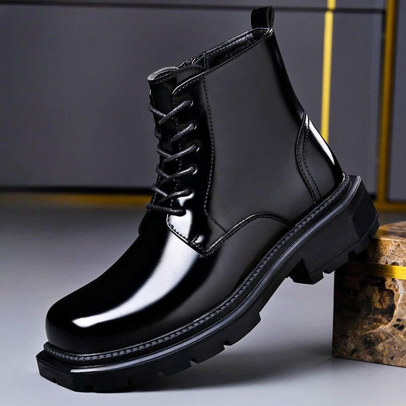 Men's Leather Lace-Up Derby Boots