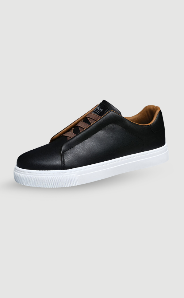 Men's Leather Elastic Lace Sneakers