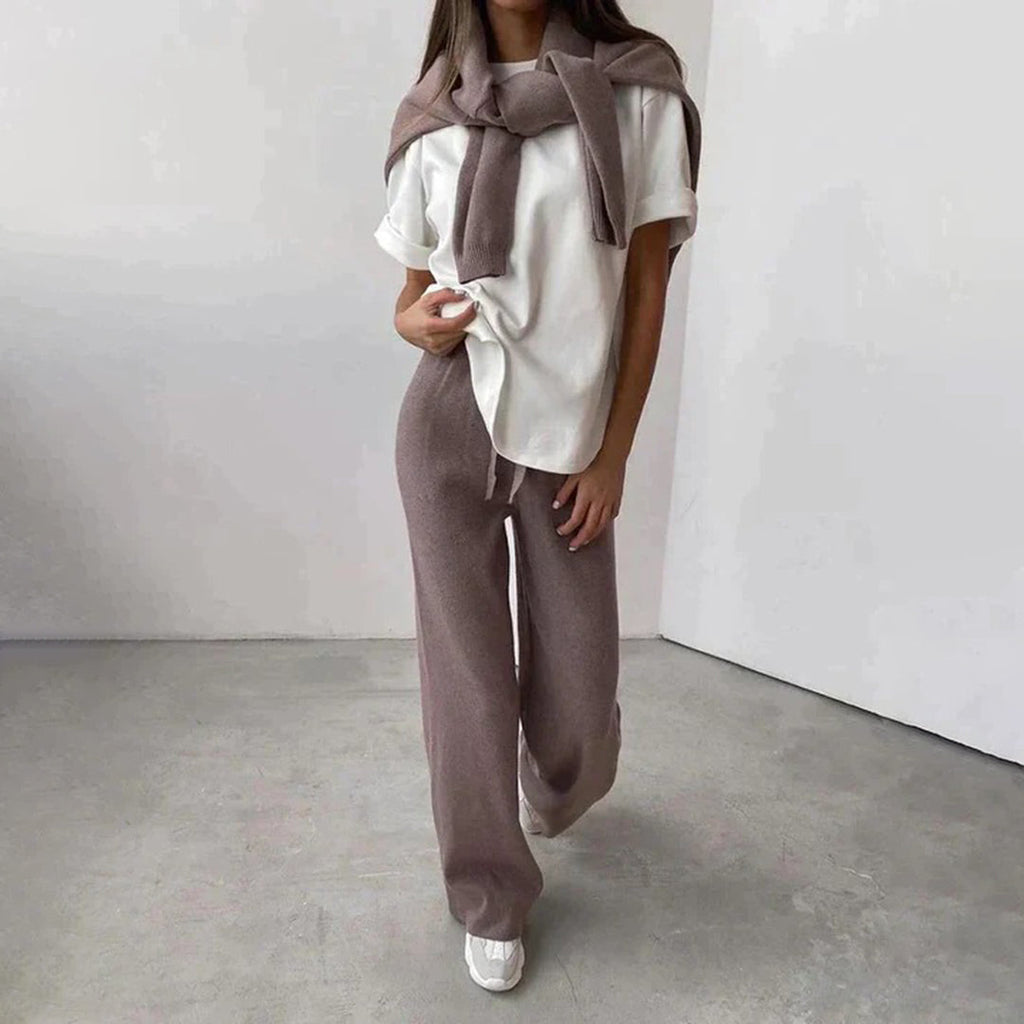 Women's Cashmere Turtleneck Loungewear Set