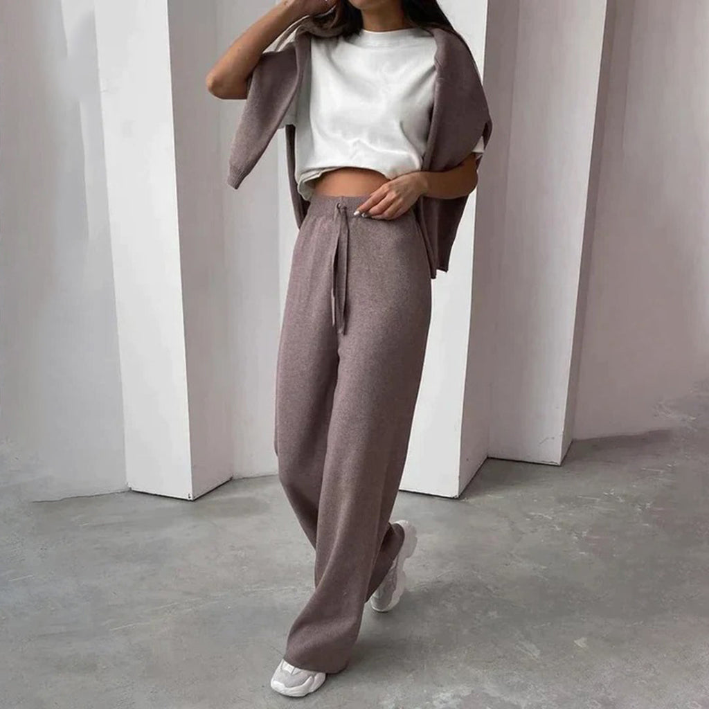Women's Cashmere Turtleneck Loungewear Set
