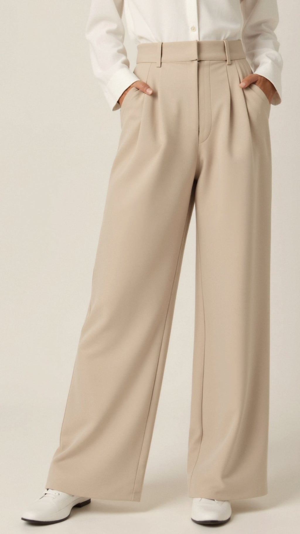 Women's Pleated Wide Leg Trousers