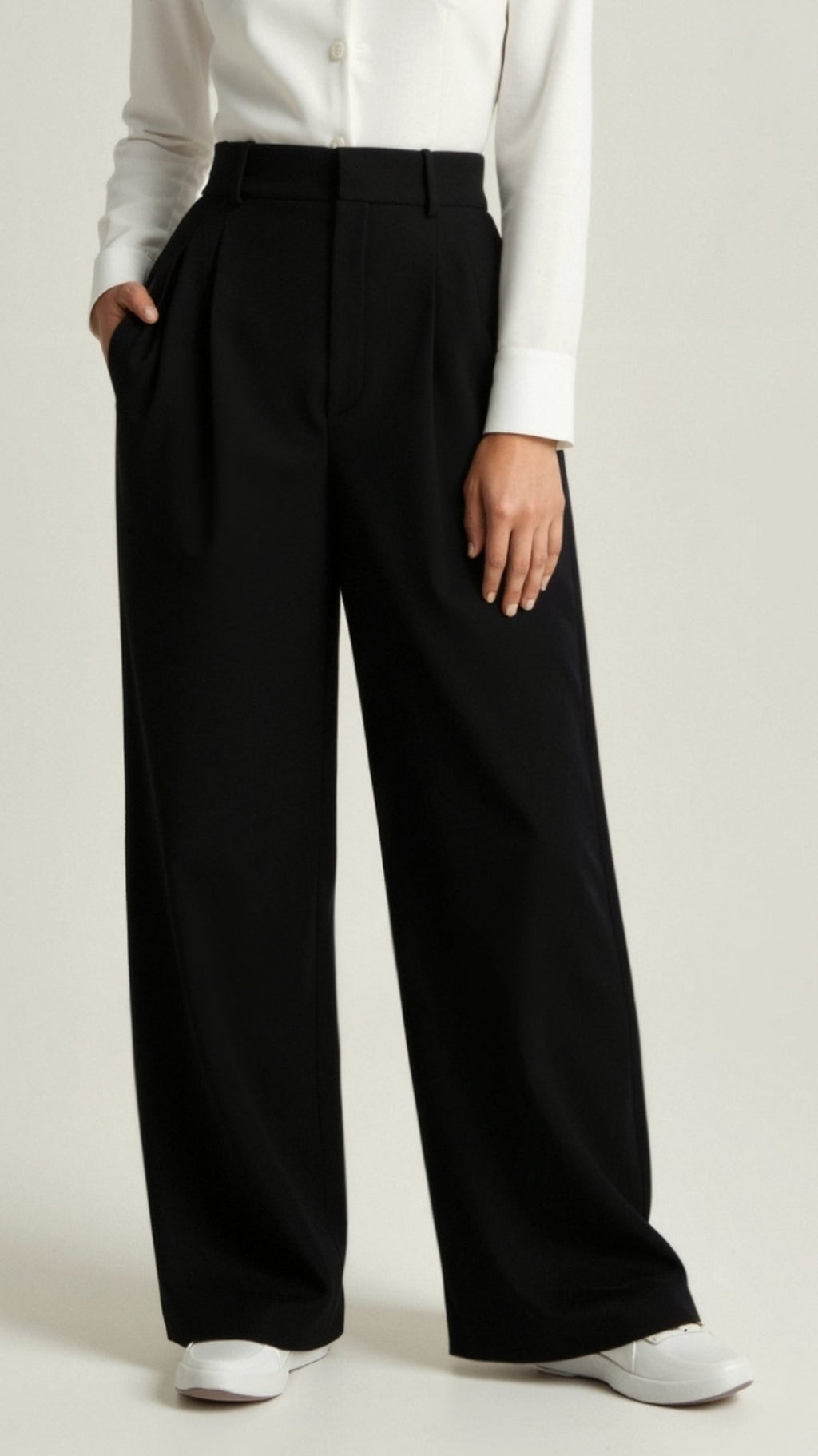 Women's Pleated Wide Leg Trousers