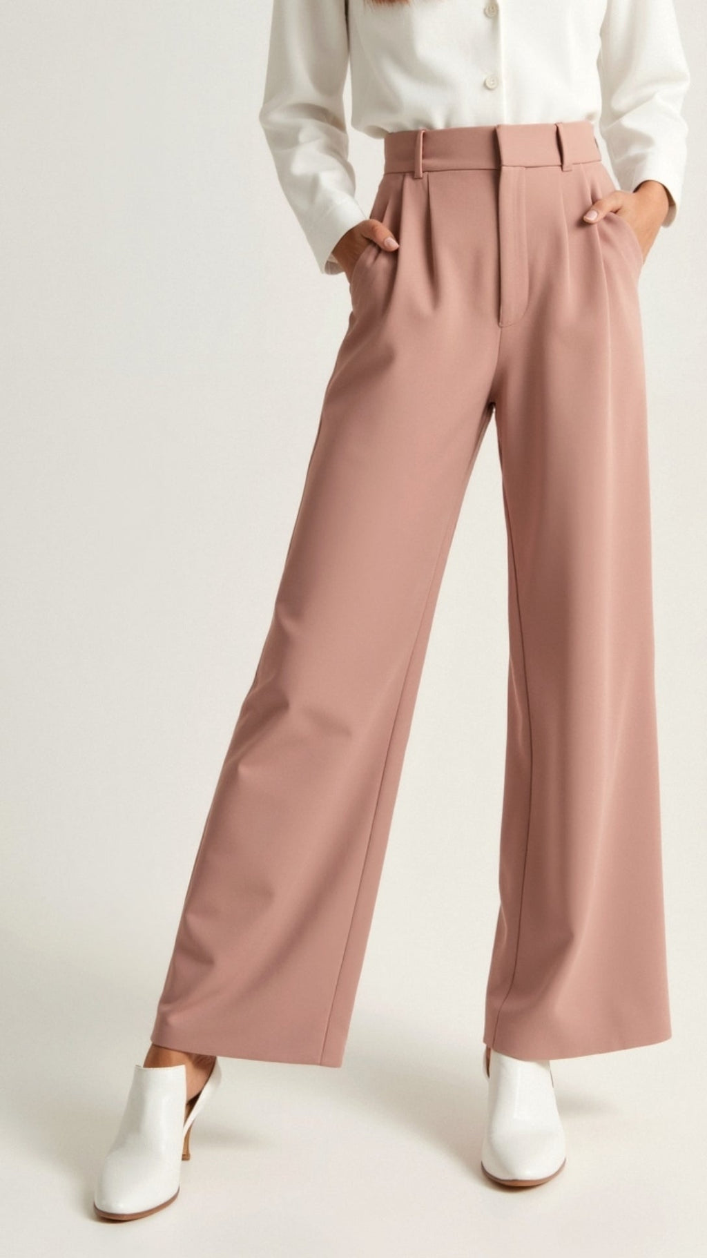 Women's Pleated Wide Leg Trousers