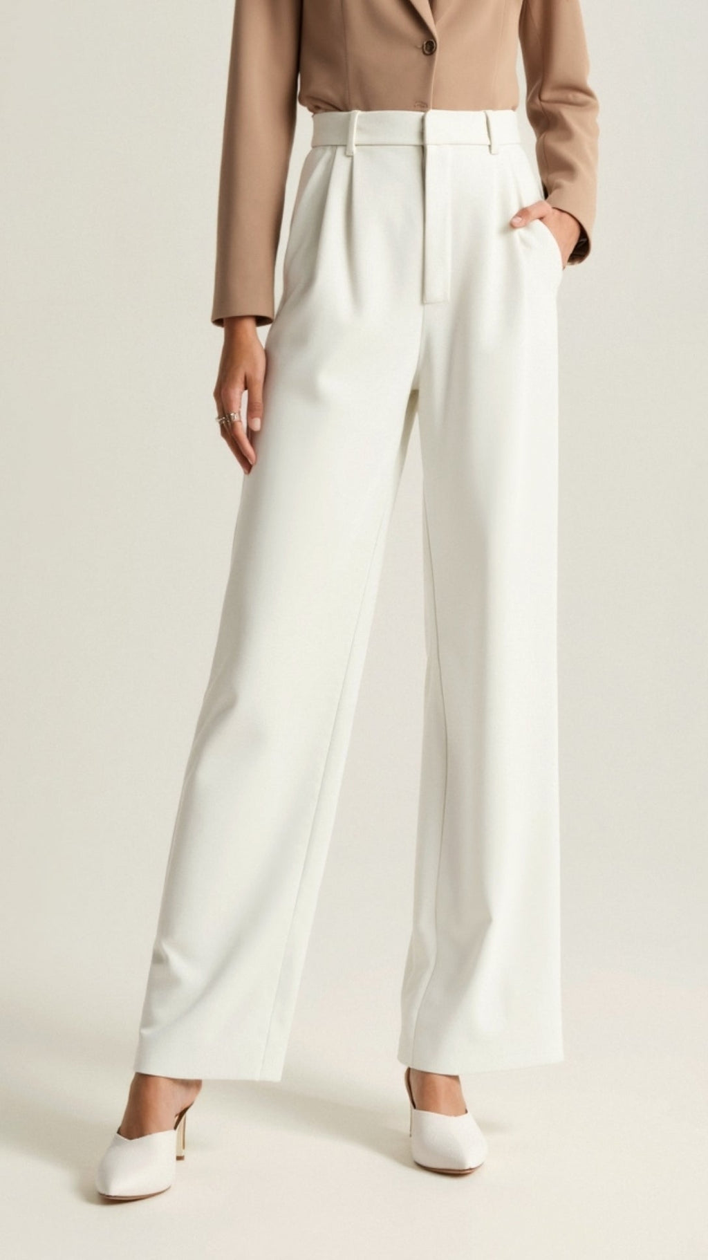 Women's Pleated Wide Leg Trousers