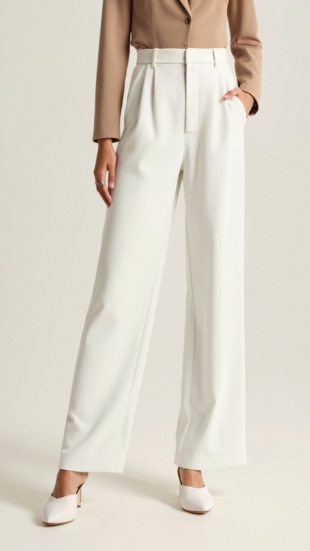 Women's Pleated Wide Leg Trousers
