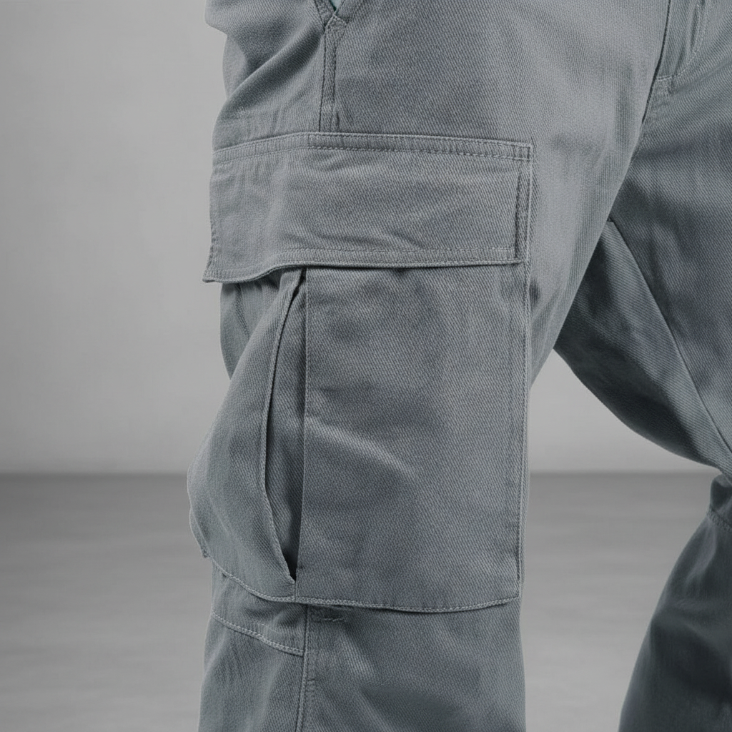 Men's Relaxed-Fit Cotton Cargo Trousers