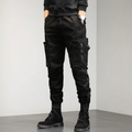 Men's Slim-Fit Cargo Trousers - Black