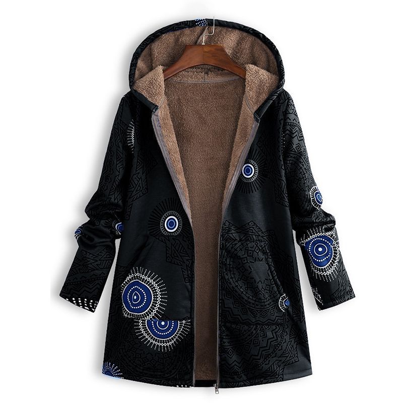 Eloria | Women's Winter Floral Hooded Coat