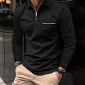 Men's Long Sleeve Cotton Blend Polo Shirt