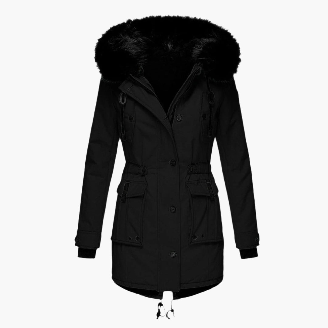 Eloria | Women's Winter Floral Hooded Coat