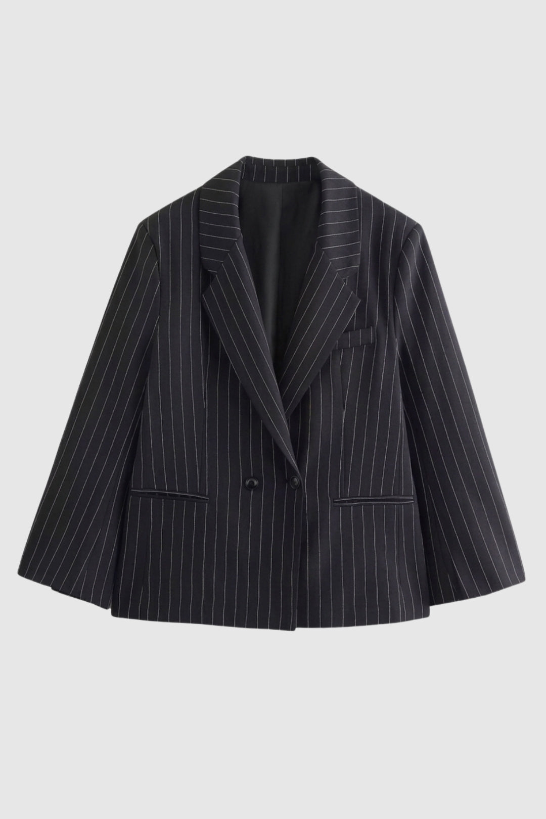 Women's Oversized Pinstripe Double-Breasted Blazer