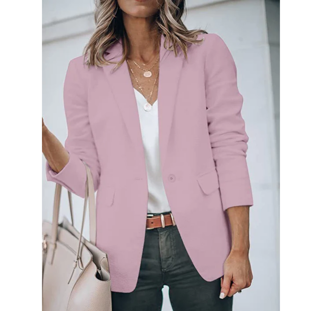 Women's Open-Front Office Blazer Lightweight Tailored Layer for Work and Smart Casual Wear