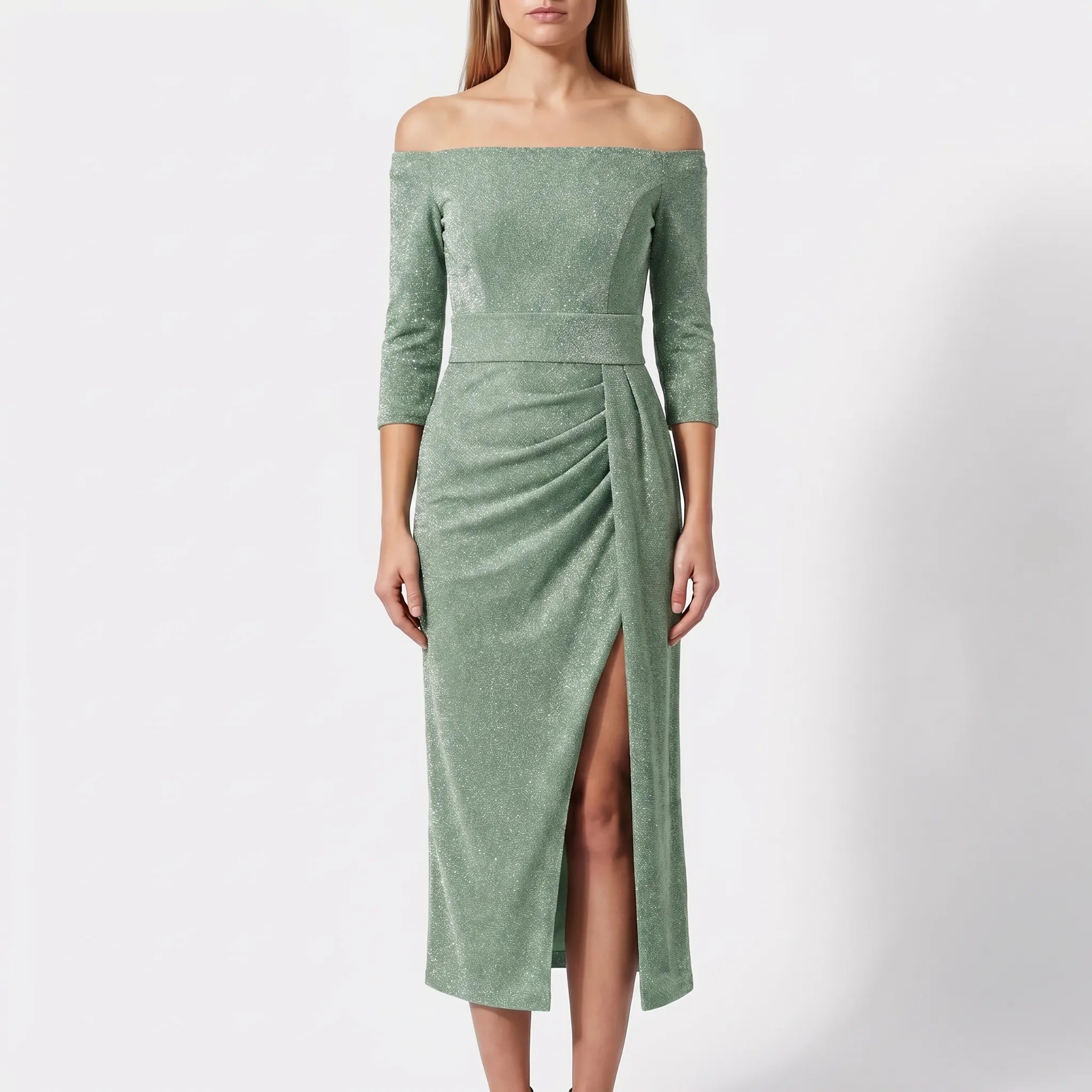 Women’s Off-Shoulder Bodycon Midi Dress