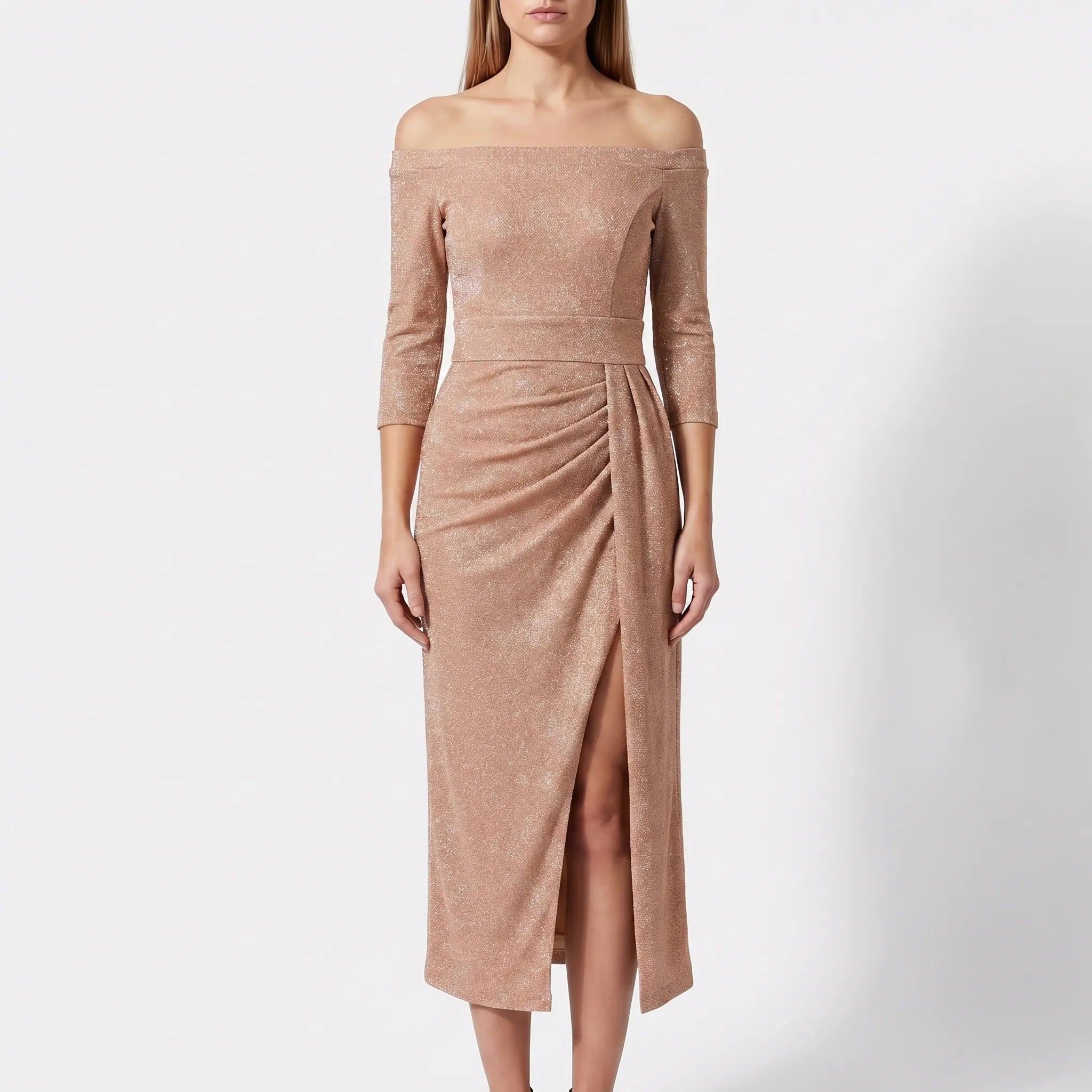 Women’s Off-Shoulder Bodycon Midi Dress