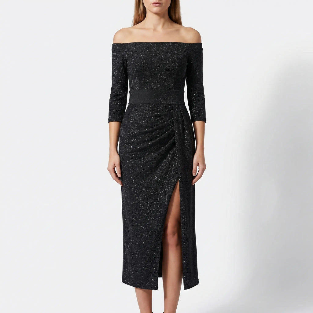 Women’s Off-Shoulder Bodycon Midi Dress