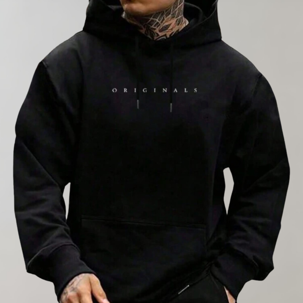 Men's Minimalist Relaxed Fit Pullover Hoodie