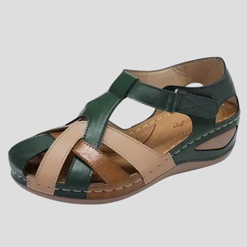 Women's Orthopedic Closed-Toe Colorblock Sandals