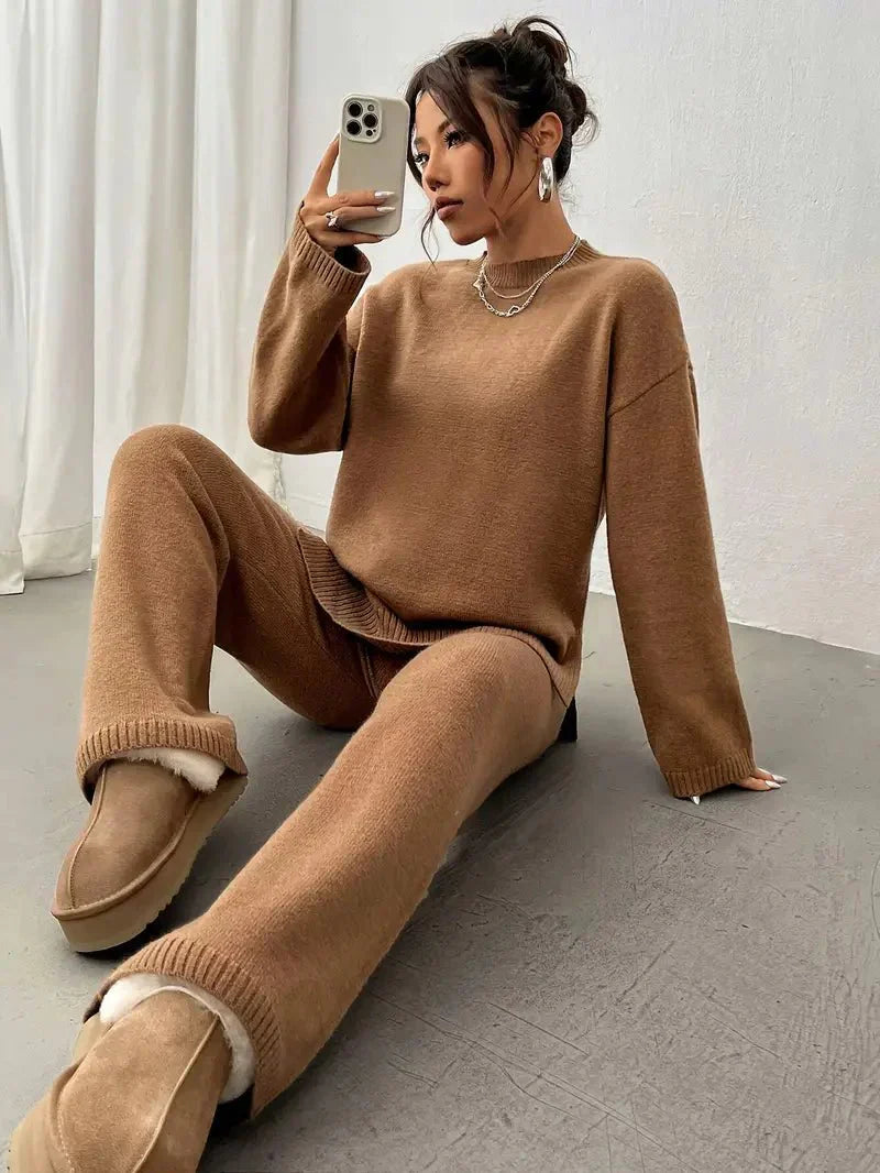 Women's Casual 2 Piece Set with Sweater and Pants