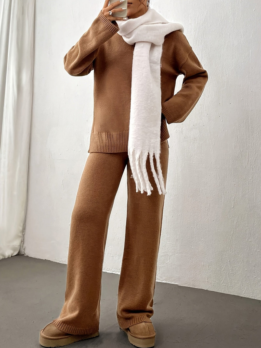 Women's Casual 2 Piece Set with Sweater and Pants